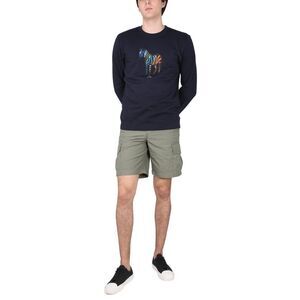 PS PAUL SMITH Paul Smith Men's Crewneck Sweatshirt with Zebra Motif Men MILITARY